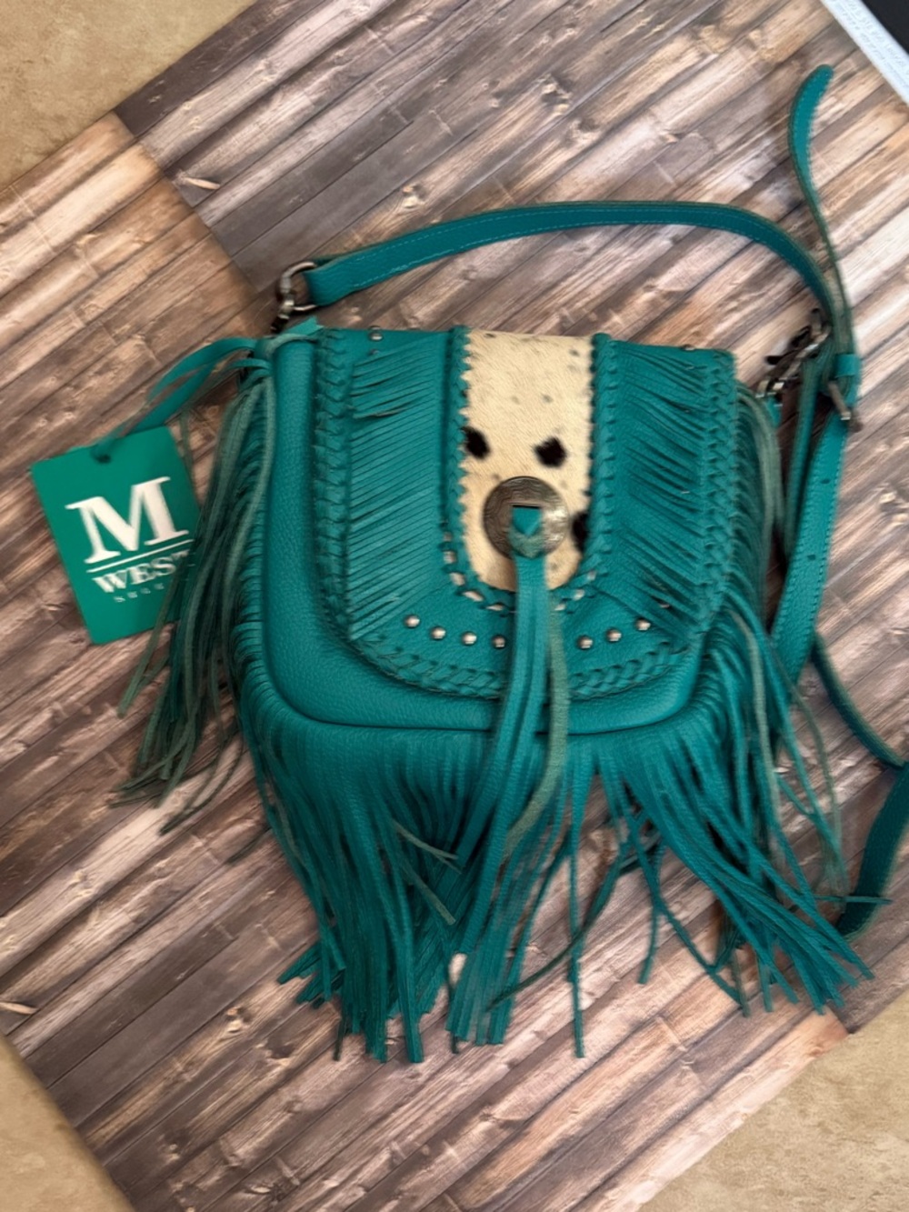 Madison West leather Crossbody handbag